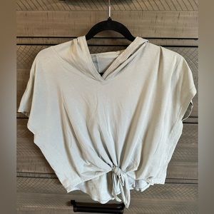 Sea Foam Green/Blue Lululemon Hooded Tie Top Sz 4/6